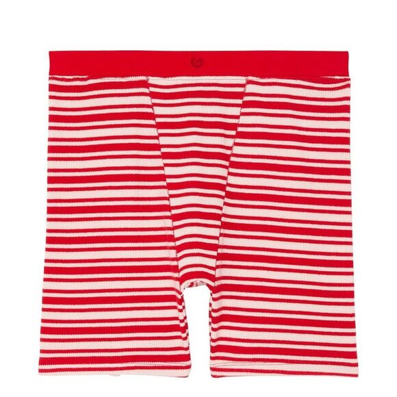 Victoria's Secret PINK Thermal Boxer Brief Shorts in Red/White Stripes Size XL - Picture 2 of 7
